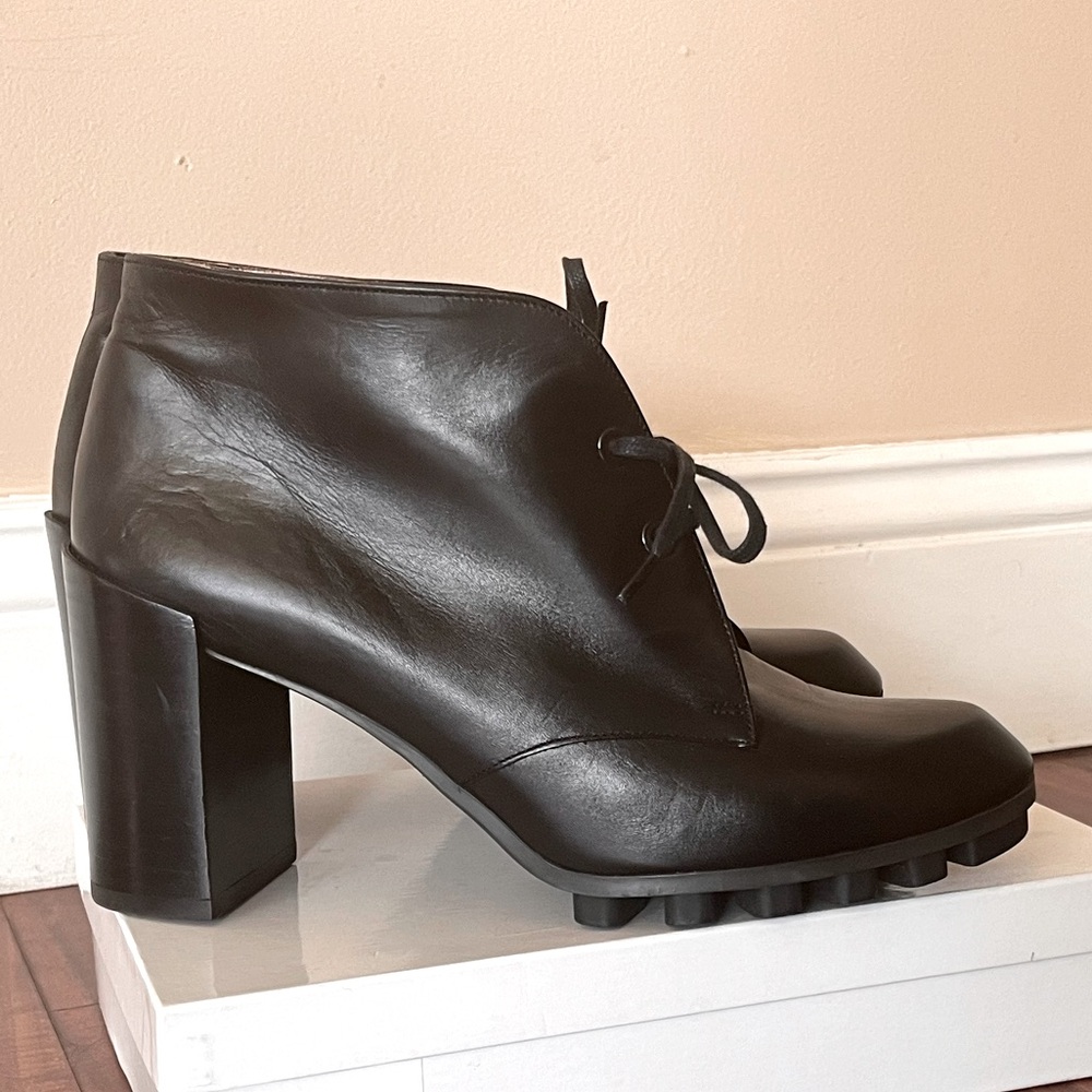 Robert Clergerie heeled black boots lace-up size EU38